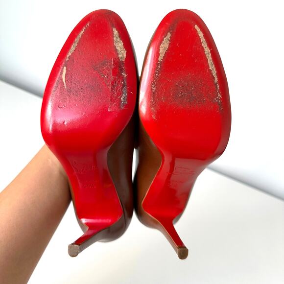 Christian Louboutin Nappa Leather Almond Toe 100mm Heels Pumps 36.5 - Picture 12 of 16